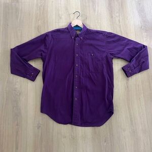 Vintage Ralph Lauren chaps Men's Purple Button-Down Shirt